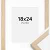 Ramme Grimsåker Eg 18x24 cm - Passepartout Hvid 13x17 cm