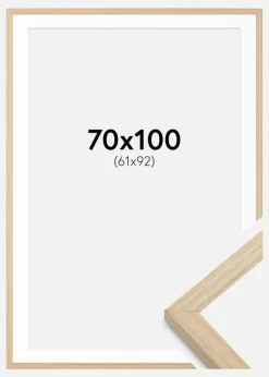 Ramme Grimsåker Eg 70x100 cm - Passepartout Hvid 62x93 cm