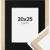 Ramme Grimsåker Eg 20x25 cm - Passepartout Sort 14x18 cm