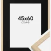 Ramme Grimsåker Eg 45x60 cm - Passepartout Sort 32x45 cm