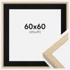 Ramme Grimsåker Eg 60x60 cm - Passepartout Sort 50x50 cm