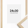 Ramme Grimsåker Eg 24x30 cm - Passepartout Hvid 6x8 inches