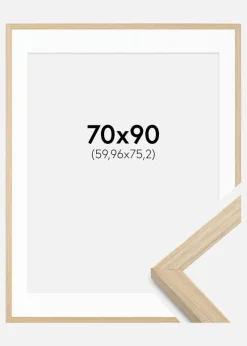 Ramme Grimsåker Eg 70x90 cm - Passepartout Hvid 24x30 inches