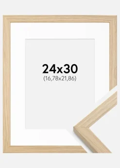 Ramme Grimsåker Eg 24x30 cm - Passepartout Hvid 7x9 inches