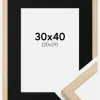 Ramme Grimsåker Eg 30x40 cm - Passepartout Sort 21x30 cm