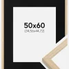 Ramme Grimsåker Eg 50x60 cm - Passepartout Sort 14x18 inches