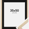Ramme Grimsåker Eg 35x50 cm - Passepartout Sort 30x35 cm
