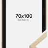 Ramme Grimsåker Eg 70x100 cm - Passepartout Sort 59,4x84 cm (A1)