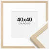 Ramme Grimsåker Eg 40x40 cm - Passepartout Hvid 10x10 inches