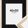Ramme Grimsåker Eg 40x50 cm - Passepartout Sort 28x35 cm