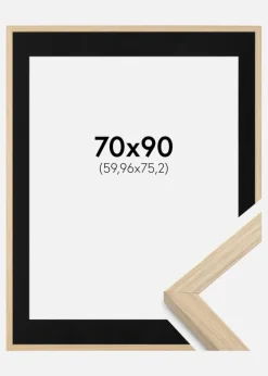 Ramme Grimsåker Eg 70x90 cm - Passepartout Sort 24x30 inches