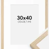 Ramme Grimsåker Eg 30x40 cm - Passepartout Hvid 21x29,7 cm (A4)