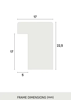 Ramme Grimsåker Eg 20x30 cm - Passepartout Sort 10x20 cm