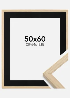 Ramme Grimsåker Eg 50x60 cm - Passepartout Sort 16x20 inches