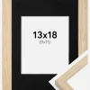 Ramme Grimsåker Eg 13x18 cm - Passepartout Sort 10x12 cm