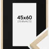 Ramme Grimsåker Eg 45x60 cm - Passepartout Sort 12x18 inches