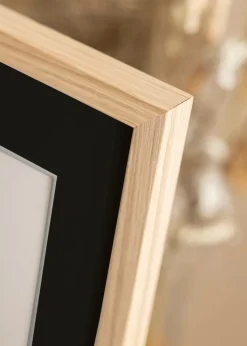 Ramme Grimsåker Eg 50x70 cm - Passepartout Sort 42x59,4 cm (A2)