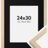 Ramme Grimsåker Eg 24x30 cm - Passepartout Sort 7x9 inches