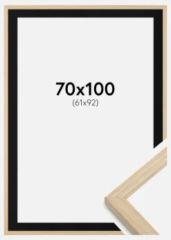 Ramme Grimsåker Eg 70x100 cm - Passepartout Sort 62x93 cm