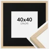 Ramme Grimsåker Eg 40x40 cm - Passepartout Sort 25x25 cm