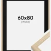 Ramme Grimsåker Eg 60x80 cm - Passepartout Sort 50x65 cm