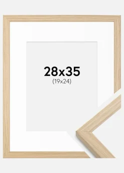 Ramme Grimsåker Eg 28x35 cm - Passepartout Hvid 20x25 cm