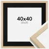 Ramme Grimsåker Eg 40x40 cm - Passepartout Sort 32x32 cm