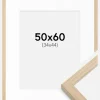 Ramme Grimsåker Eg 50x60 cm - Passepartout Hvid 35x45 cm