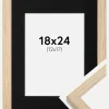 Ramme Grimsåker Eg 18x24 cm - Passepartout Sort 13x18 cm