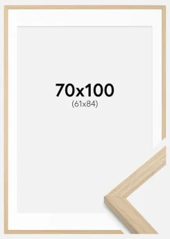 Ramme Grimsåker Eg 70x100 cm - Passepartout Hvid 62x85 cm