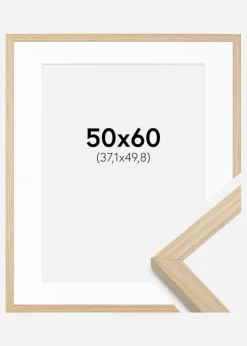 Ramme Grimsåker Eg 50x60 cm - Passepartout Hvid 15x20 inches