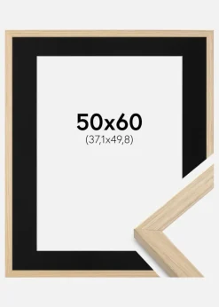 Ramme Grimsåker Eg 50x60 cm - Passepartout Sort 15x20 inches