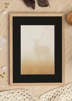 Ramme Grimsåker Eg 42x59,4 cm (A2) - Passepartout Sort 25x38 cm