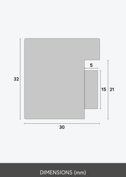 Ramme Hathor Hvid - Valgfri Størrelse (Akrylglas)