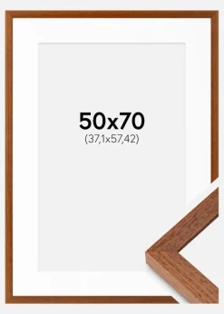 Ramme Hermes Bog 50x70 cm - Passepartout Hvid 15x23 inches