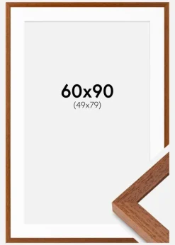 Ramme Hermes Bog 60x90 cm - Passepartout Hvid 50x80 cm