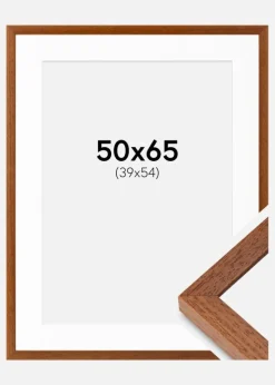 Ramme Hermes Bog 50x65 cm - Passepartout Hvid 40x55 cm