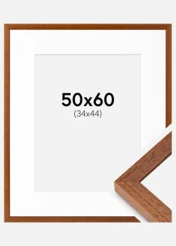 Ramme Hermes Bog 50x60 cm - Passepartout Hvid 35x45 cm