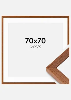 Ramme Hermes Bog 70x70 cm - Passepartout Hvid 60x60 cm