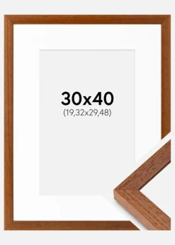 Ramme Hermes Bog 30x40 cm - Passepartout Hvid 8x12 inches