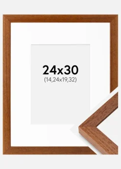 Ramme Hermes Bog 24x30 cm - Passepartout Hvid 6x8 inches