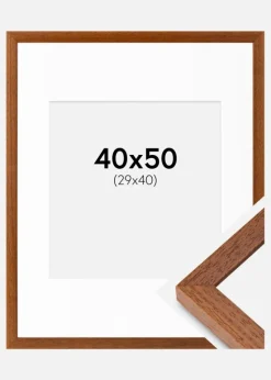 Ramme Hermes Bog 40x50 cm - Passepartout Hvid 30x41 cm