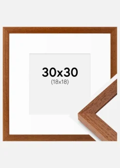 Ramme Hermes Bog 30x30 cm - Passepartout Hvid 19x19 cm