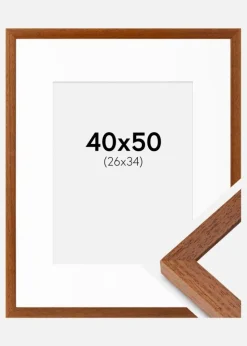 Ramme Hermes Bog 40x50 cm - Passepartout Hvid 27x35 cm