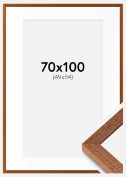 Ramme Hermes Bog 70x100 cm - Passepartout Hvid 50x85 cm