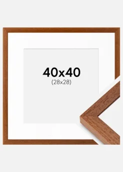 Ramme Hermes Bog 40x40 cm - Passepartout Hvid 29x29 cm