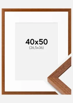 Ramme Hermes Bog 40x50 cm - Passepartout Hvid 27,5x37 cm