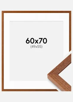 Ramme Hermes Bog 60x70 cm - Passepartout Hvid 50x56 cm