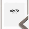 Ramme Hermes Grå 60x70 cm - Passepartout Hvid 50x56 cm