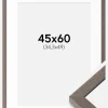 Ramme Hermes Grå 45x60 cm - Passepartout Hvid B3 353x500 mm